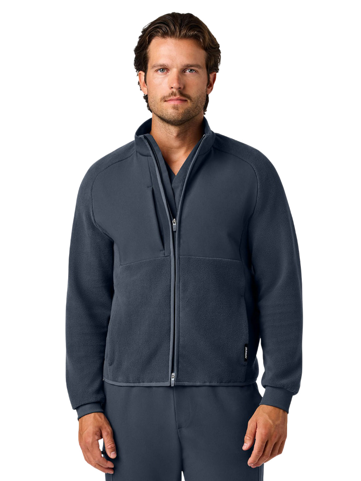 Men's Three-Pocket Cloud Hybrid Fleece Jacket - M60016 - Carbon Gray