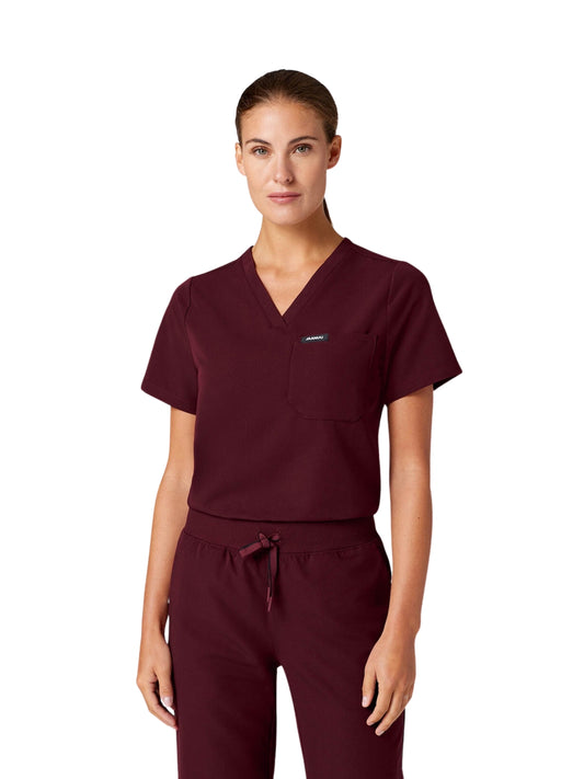 Women's Everyday V-Neck Rhena Top - W10001 - Burgundy