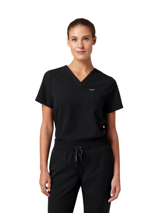 Women's Everyday V-Neck Rhena Top - W10001 - Black