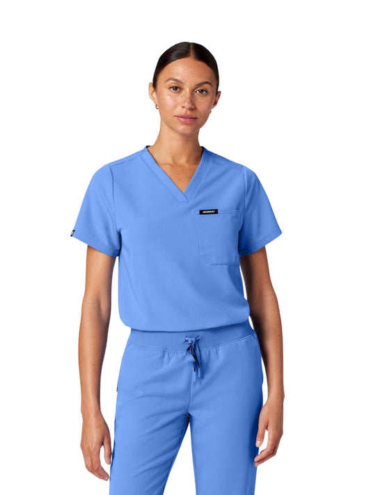 Women's Everyday V-Neck Rhena Top - W10001 - Ceil Blue