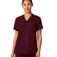 Women's Notched V-Neck Helia Top - W10002 - Burgundy