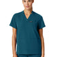 Women's Notched V-Neck Helia Top - W10002 - Caribbean Blue