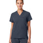 Women's Notched V-Neck Helia Top - W10002 - Carbon Gray