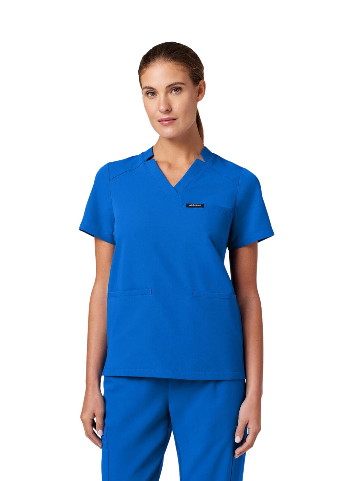 Women's Notched V-Neck Helia Top - W10002 - Royal Blue