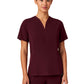Women's Fit and Flare V-Neck Calix Top - W10003 - Burgundy