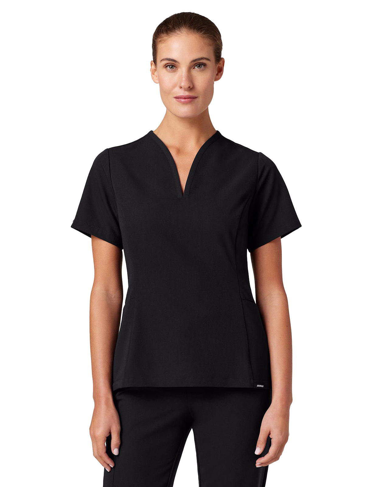 Women's Fit and Flare V-Neck Calix Top - W10003 - Black
