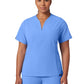 Women's Fit and Flare V-Neck Calix Top - W10003 - Ceil Blue
