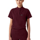 Women's Tuck-In Stand-Collar Savi Top - W10006 - Burgundy