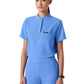 Women's Tuck-In Stand-Collar Savi Top - W10006 - Ceil Blue