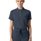 Women's Tuck-In Stand-Collar Savi Top - W10006 - Carbon Gray