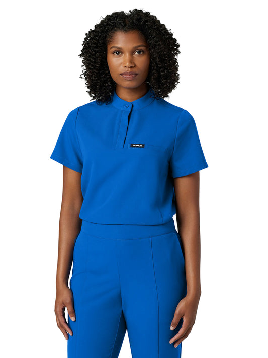 Women's Tuck-In Stand-Collar Savi Top - W10006 - Royal Blue