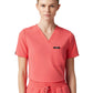 Women's Slim 1-Pocket Overlapping V-Neck Rhena Top - W10013 - Digital Pink
