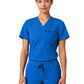 Women's Slim 1-Pocket Overlapping V-Neck Rhena Top - W10013 - Royal Blue