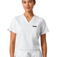 Women's Slim 1-Pocket Overlapping V-Neck Rhena Top - W10013 - White