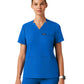 Women's Slim Notched V-Neck Helia Top - W10015 - Royal Blue