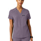 Women's Slim Notched V-Neck Helia Top - W10015 - Titanium