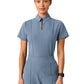 Women's Pocketless Carys Polo Scrub Top - W10035 - Storm Blue