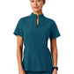 Women's 2-Pocket Aria Fit & Flare Scrub Top - W10039 - Caribbean Blue