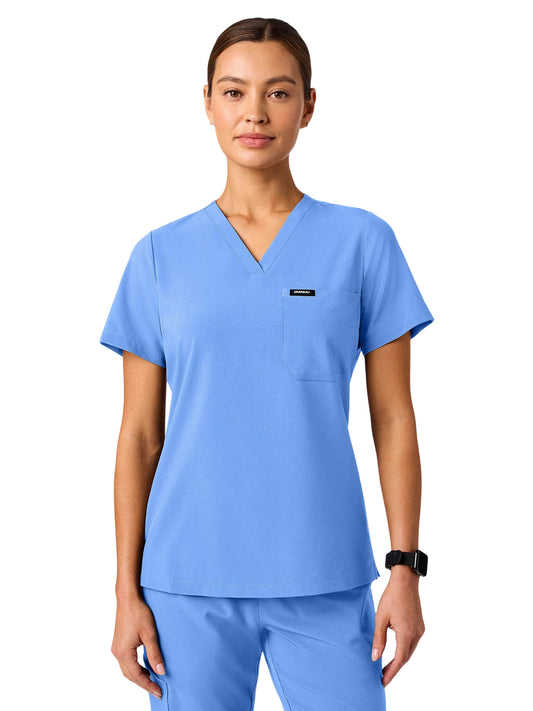Women's 1-Pocket Rhena Scrub Top - W10040 - Ceil Blue