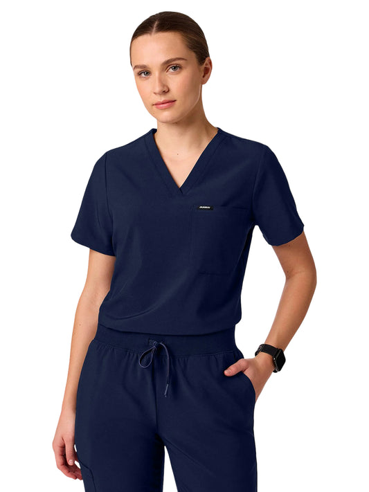 Women's 1-Pocket Rhena Scrub Top - W10040 - Midnight Navy
