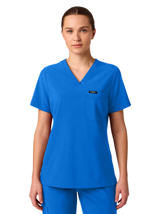 Women's 1-Pocket Rhena Scrub Top - W10040 - Royal Blue