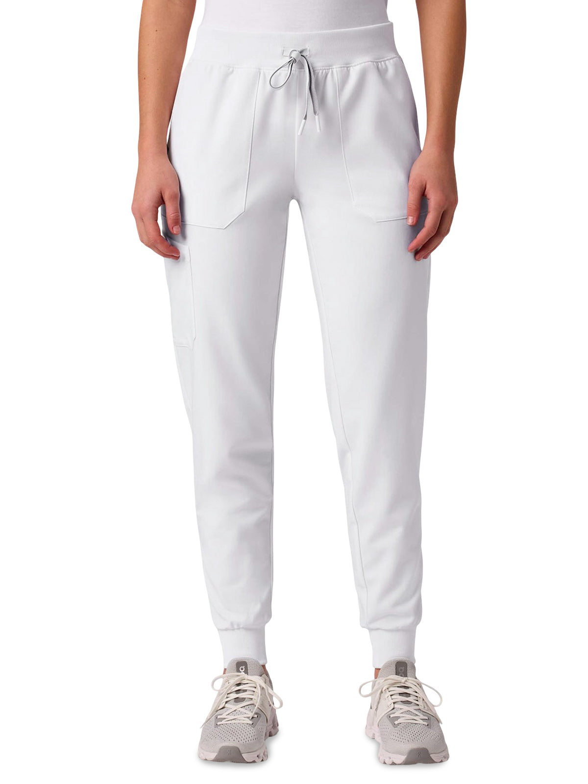 Women's 6-Pocket Silex Knit-Waist Scrub Pant - W120002 - White