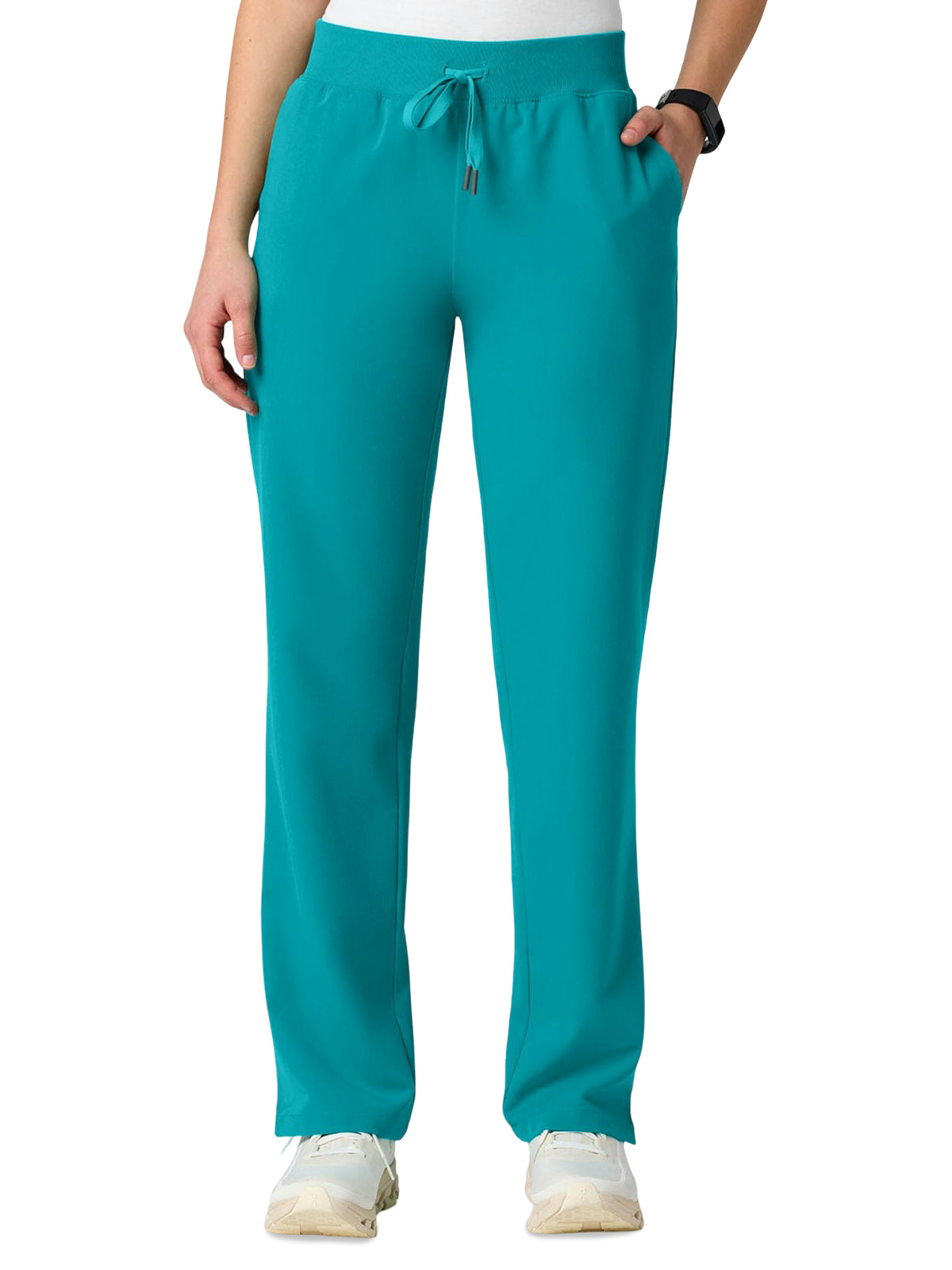 Women's Knit Waist Mid-Rise Xenos Pant - W20001 - Teal