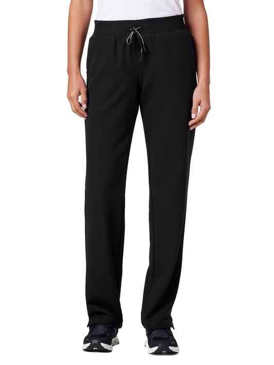 Women's Knit Waist Mid-Rise Xenos Pant - W20001 - Black