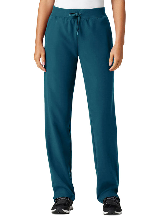 Women's Knit Waist Mid-Rise Xenos Pant - W20001 - Caribbean Blue