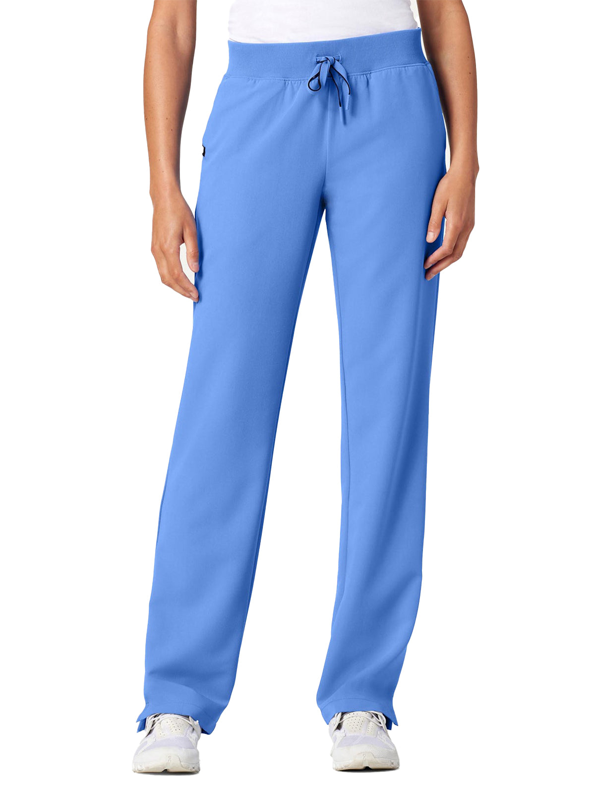 Women's Knit Waist Mid-Rise Xenos Pant - W20001 - Ceil Blue