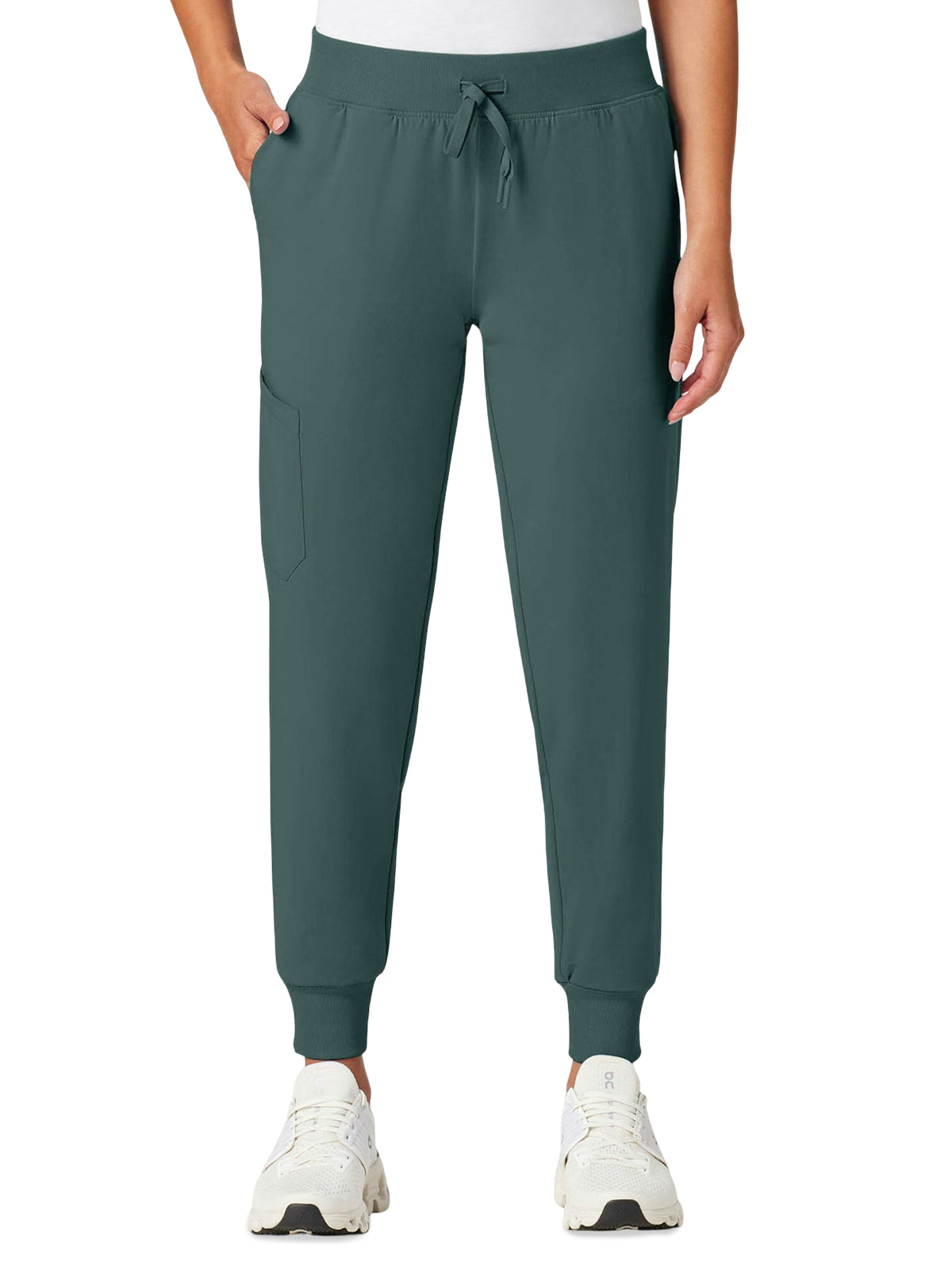 Women's Slim Knit Waist Jogger Silex Pant - W20003 - Alpine Green