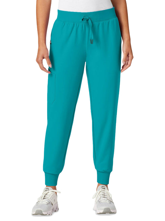 Women's Slim Knit Waist Jogger Silex Pant - W20003 - Teal
