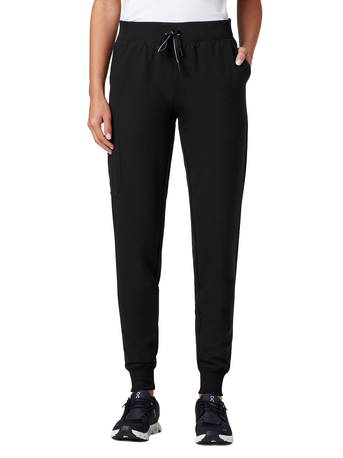 Women's Slim Knit Waist Jogger Silex Pant - W20003 - Black