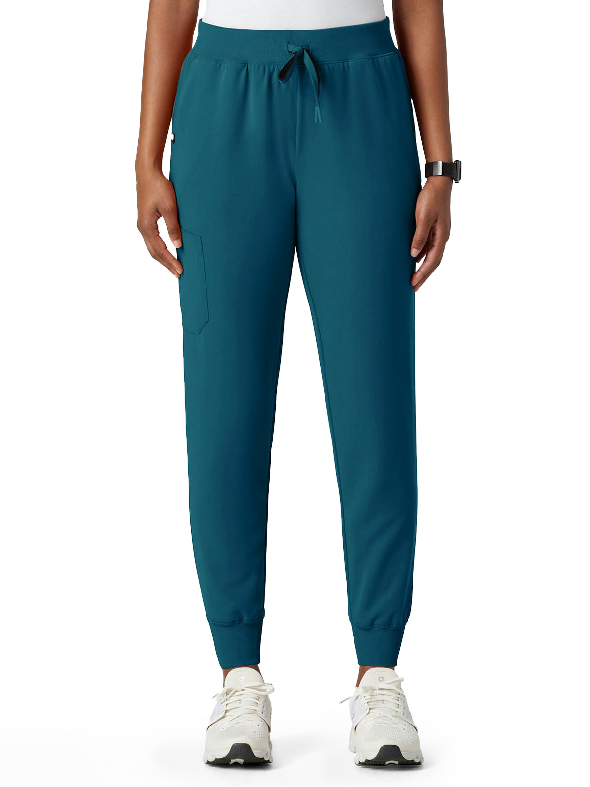 Women's Slim Knit Waist Jogger Silex Pant - W20003 - Caribbean Blue