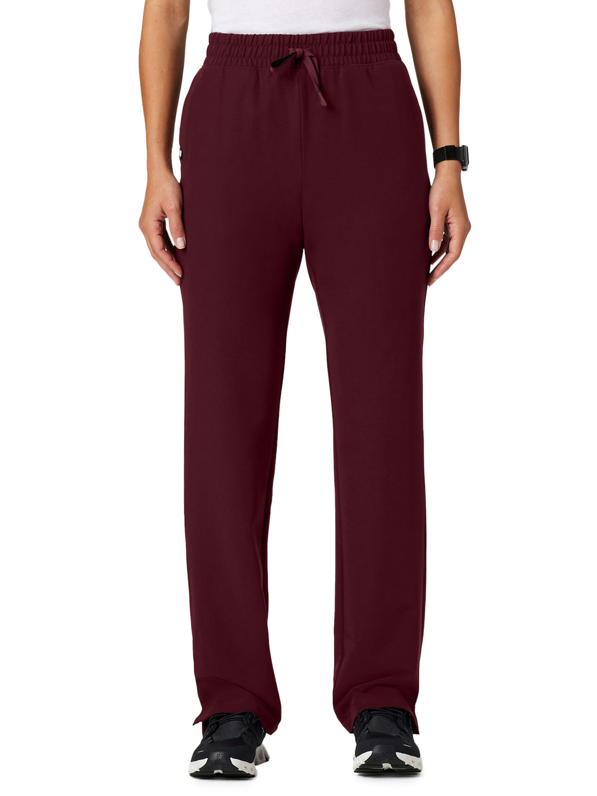 Women's 5-Pocket High Waisted Kerr Pant - W20004 - Burgundy