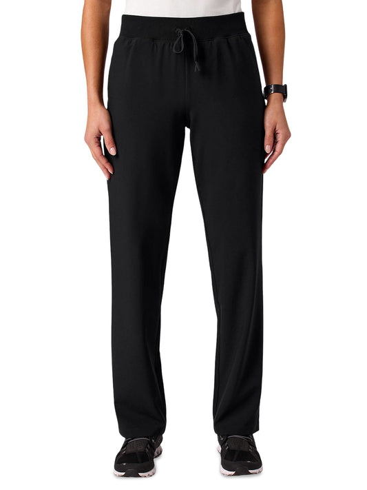 Women's 5-Pocket Xenos Knit-Waist Scrub Pant - W20036 - Black