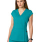 Women's 2-Pocket Isla Mock Wrap Scrub Top - W210001 - Teal