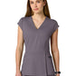 Women's 2-Pocket Isla Mock Wrap Scrub Top - W210001 - Titanium