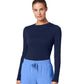 Women's Longsleeve Breathable Crewneck Regen Underscrub Tee - W30002U - Midnight Navy