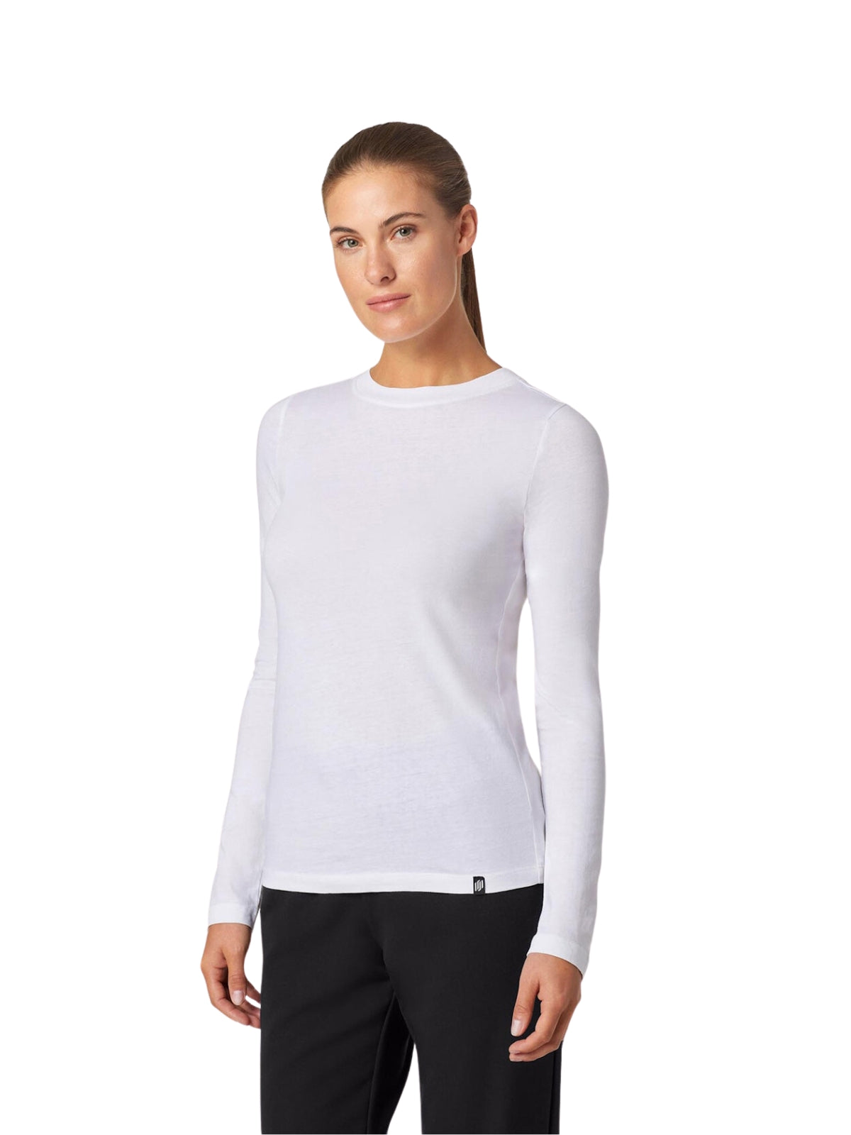 Women's Longsleeve Breathable Crewneck Regen Underscrub Tee - W30002U - White