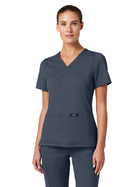 Women's Slim Ultrasoft V-Neck Cesi Top - W30003 - Carbon Gray
