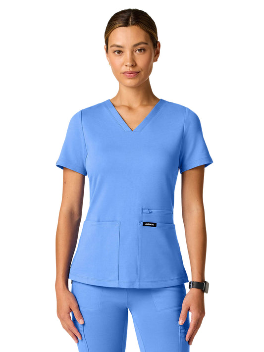 Women's 4-Pocket Slim Kass Top - W30014 - Ceil Blue