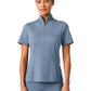 Women's Pocketless Astra Half Zip Scrub Top - W30015 - Storm Blue