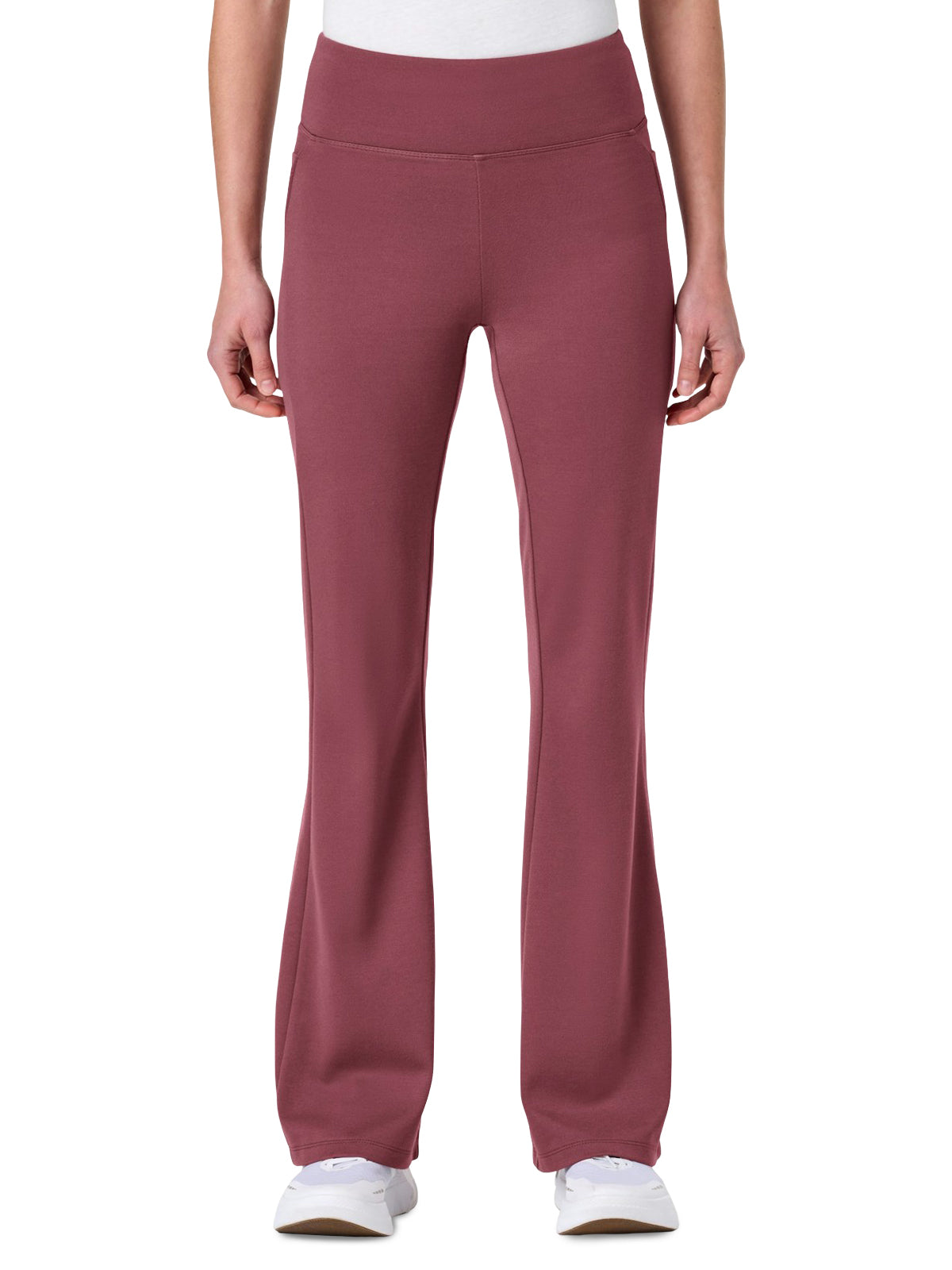 Women's 2-Pocket Lina Yoga Flare Scrub Pant - W40006 - Rosewood