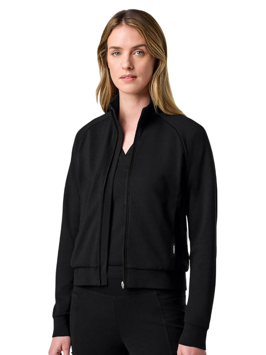 Women's Two-Pocket Kya Ultrasoft Bomber Jacket - W60021 - Black