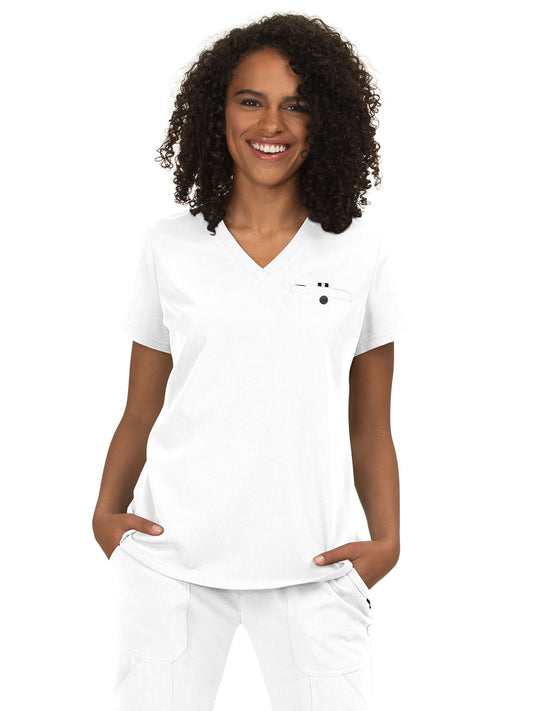 Women's One-Pocket Tuck-In Ready to Work Top - 1010 - White