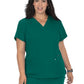 Women's Three-Pocket Wide V-Neck Stretch Hustle and Heart Top - 1019 - Hunter