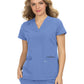 Women's Three-Pocket Wide V-Neck Stretch Hustle and Heart Top - 1019 - True Ceil