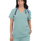 Women's Three-Pocket Wide V-Neck Stretch Hustle and Heart Top - 1019 - Sage