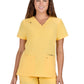 Women's Three-Pocket Wide V-Neck Stretch Hustle and Heart Top - 1019 - Butter Yellow